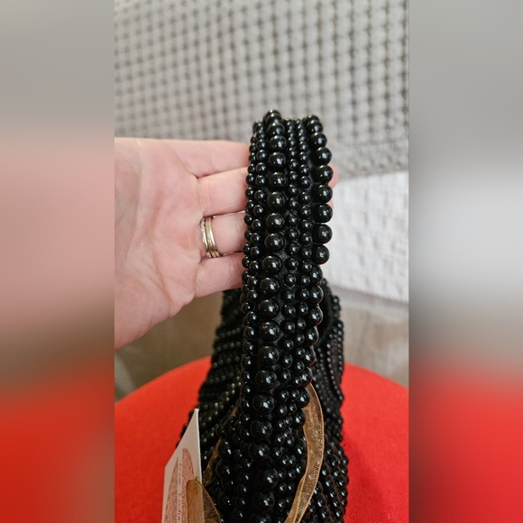 FROM INDIA TO YOU Mini Beaded Shoulder Bag In Black. NWT - Picture 14 of 15